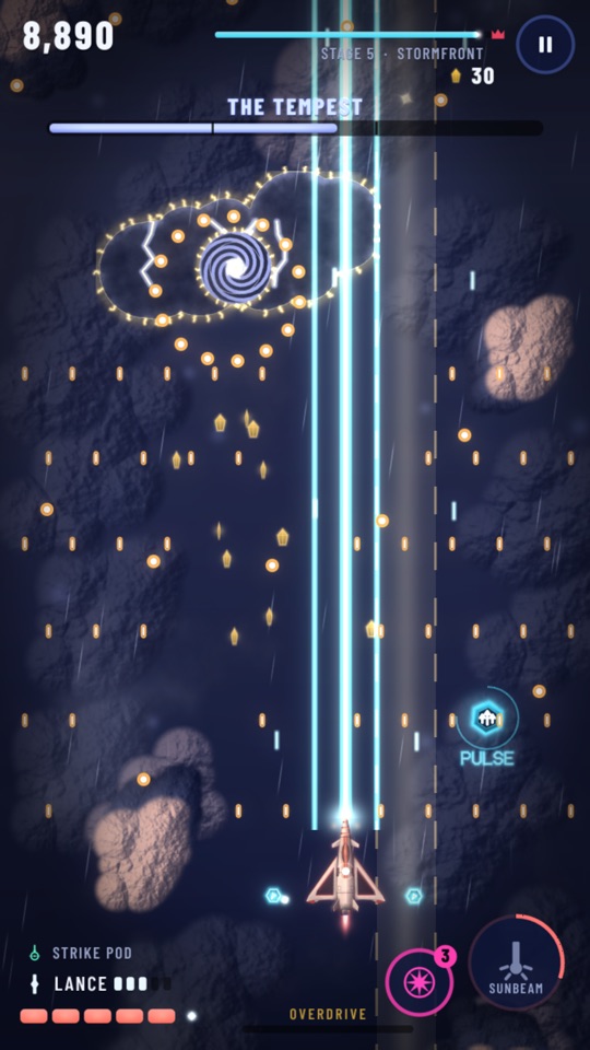 The Tempest boss fight in the Stormfront stage