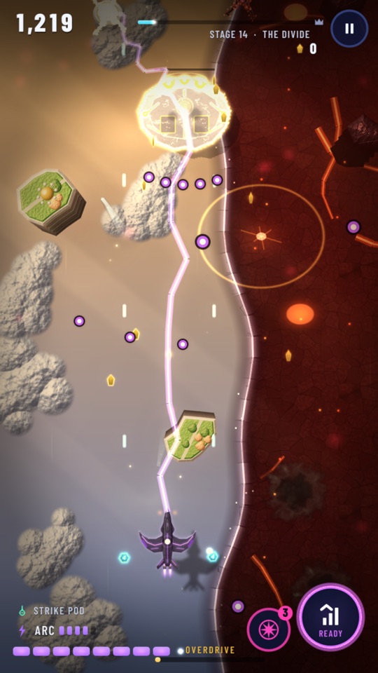 Stage 14, The Divide, with a lightning weapon